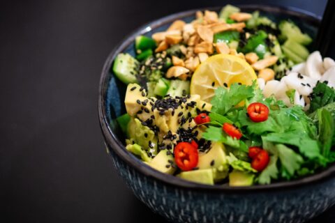bowl of vegan healthy good